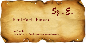 Szeifert Emese névjegykártya