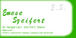 emese szeifert business card